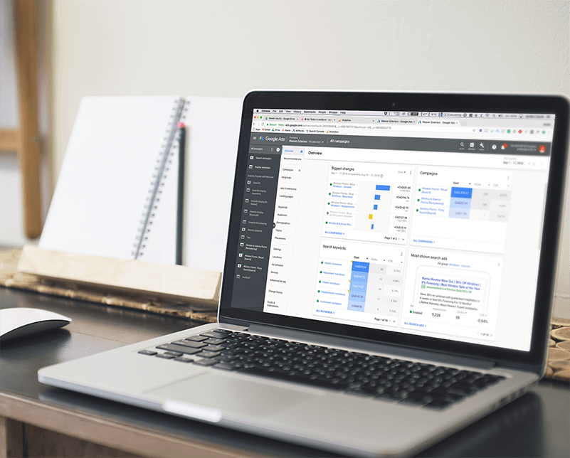Pay Per Click Reporting - PPC on laptop | Louisville Google Ads Management