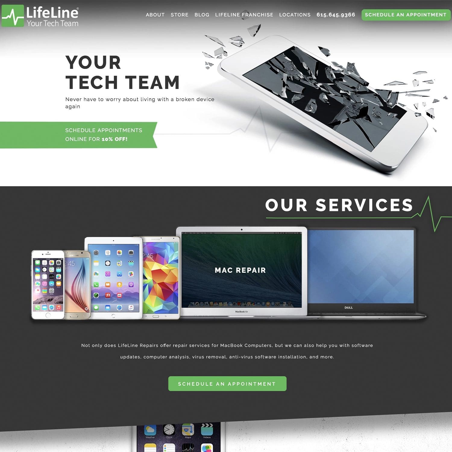 lifeline - louisville website design