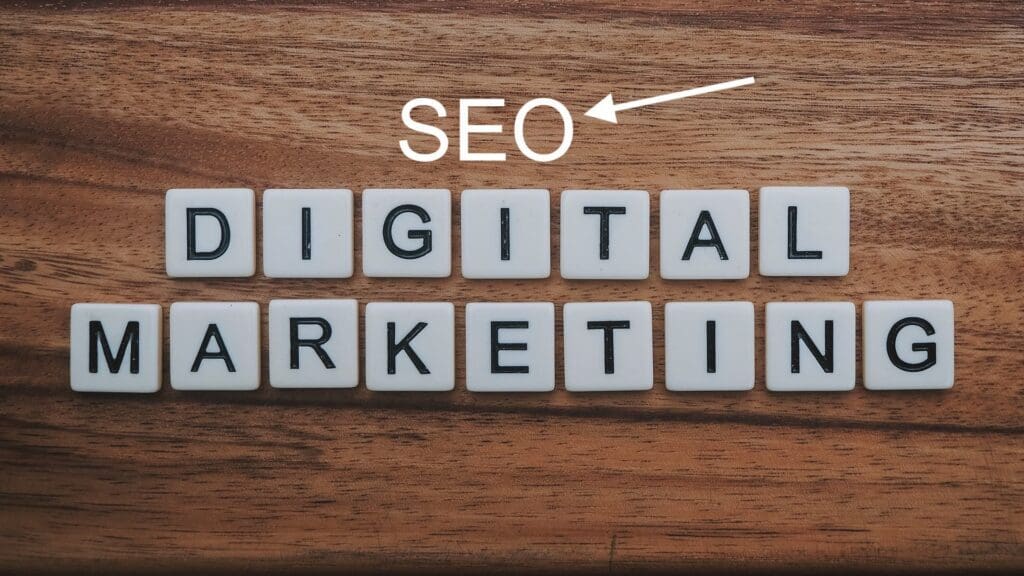 Scrabble tiles spelled SEO Digital marketing, to help define SEO Marketing