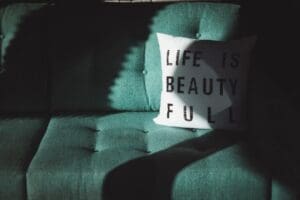 beautiful life pillow to promote beautiful web design