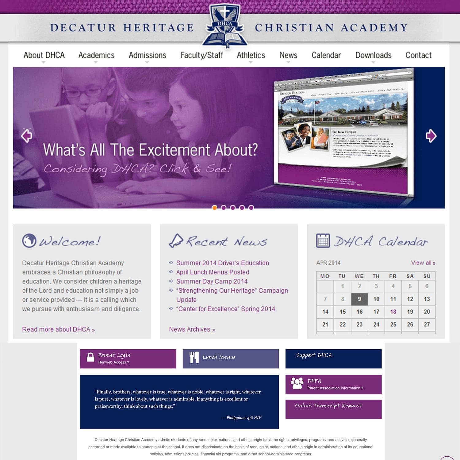 educational Christian academy website - JLB, Best Web Design and Web Development Company in Nashville, Brentwood, and Franklin