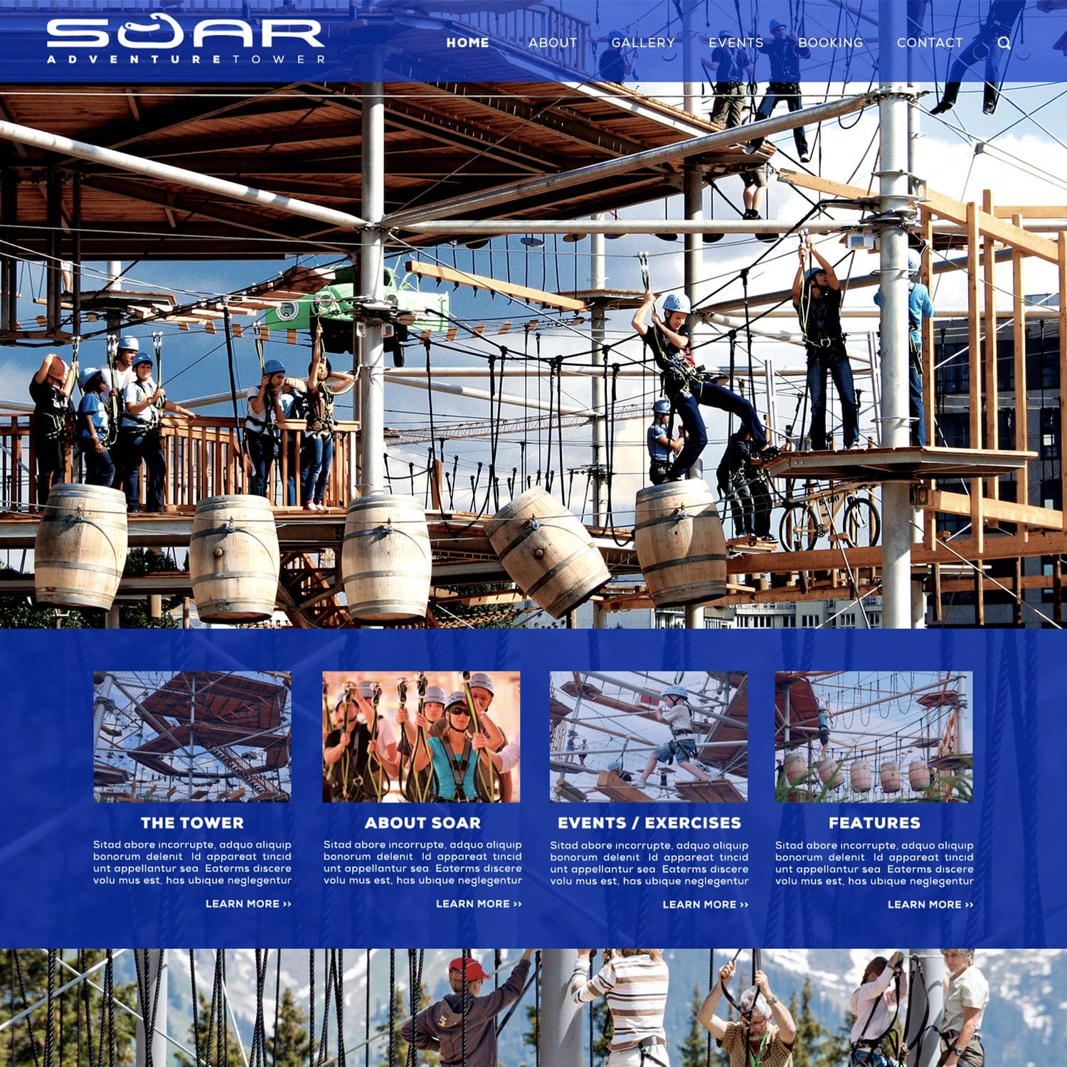 soar adventure tower for outdoor sports website - JLB, Best Web Design and Web Development Company in Nashville, Brentwood, and Franklin