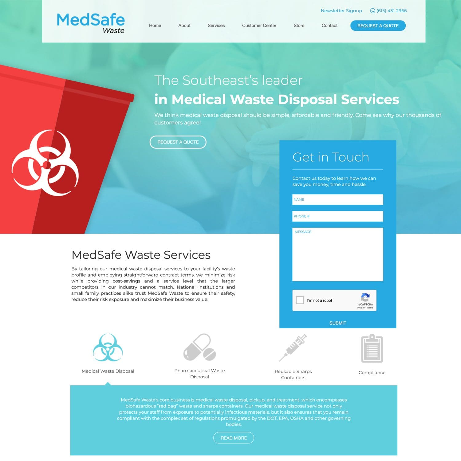 medical waste healthcare website - JLB, Best Web Design and Web Development Company in Nashville, Brentwood, and Franklin