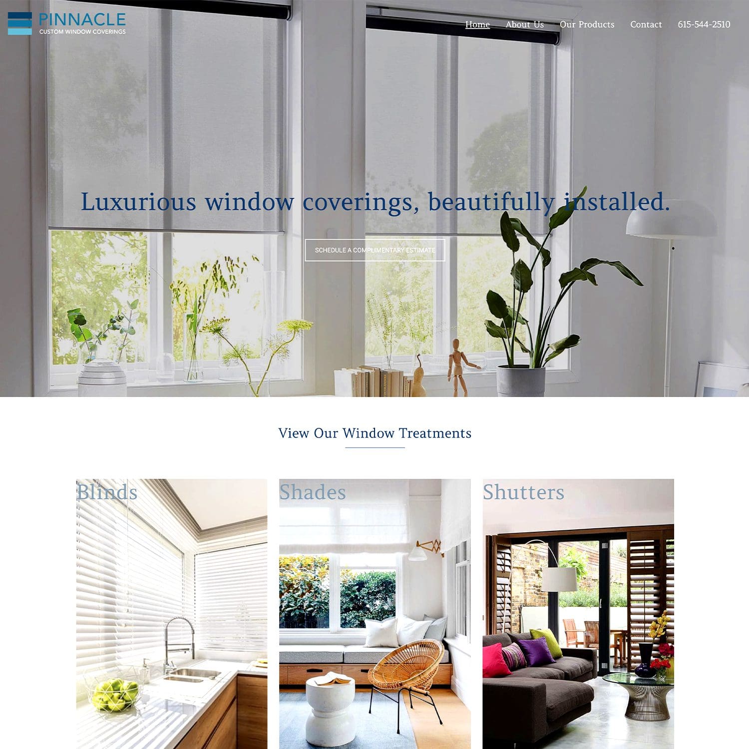custom blind and business service website - JLB, Best Web Design and Web Development Company in Nashville, Brentwood, and Franklin