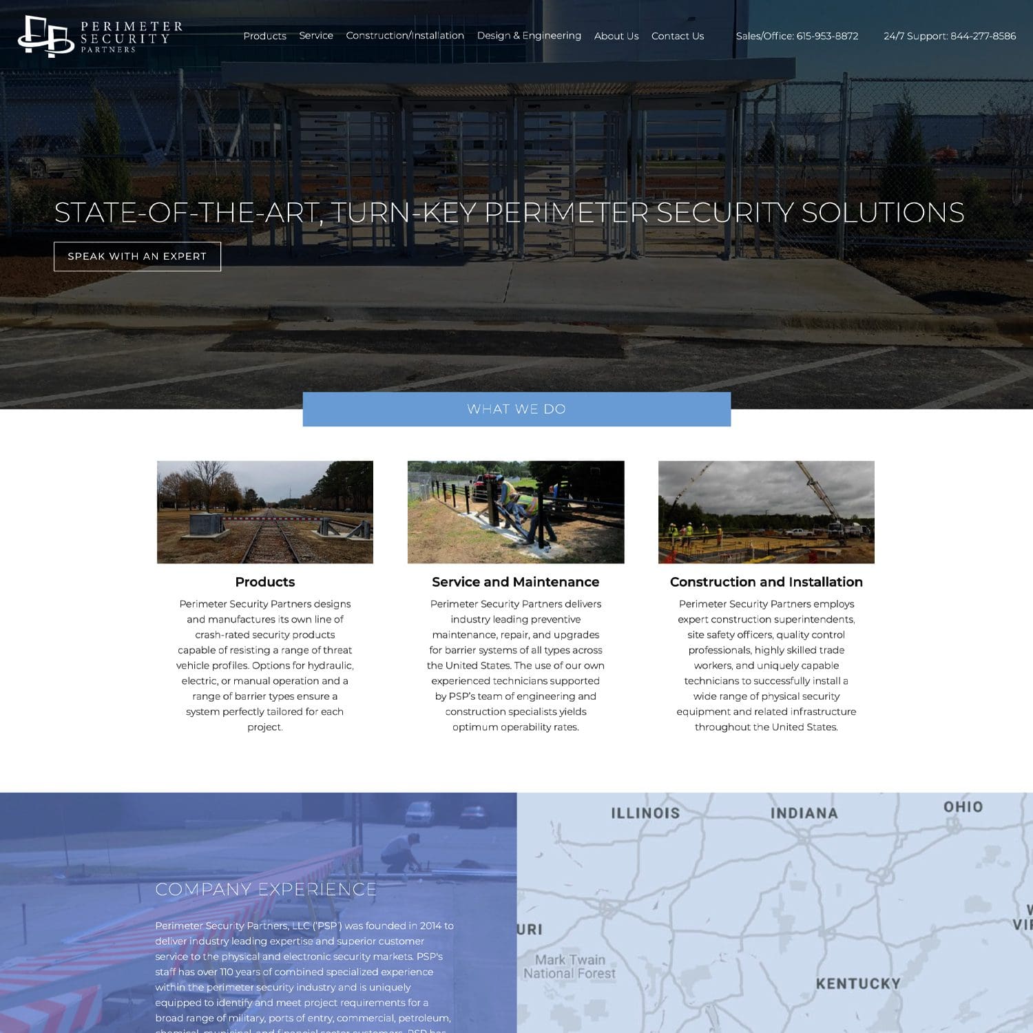 construction and security website - JLB, Best Web Design and Web Development Company in Nashville, Brentwood, and Franklin