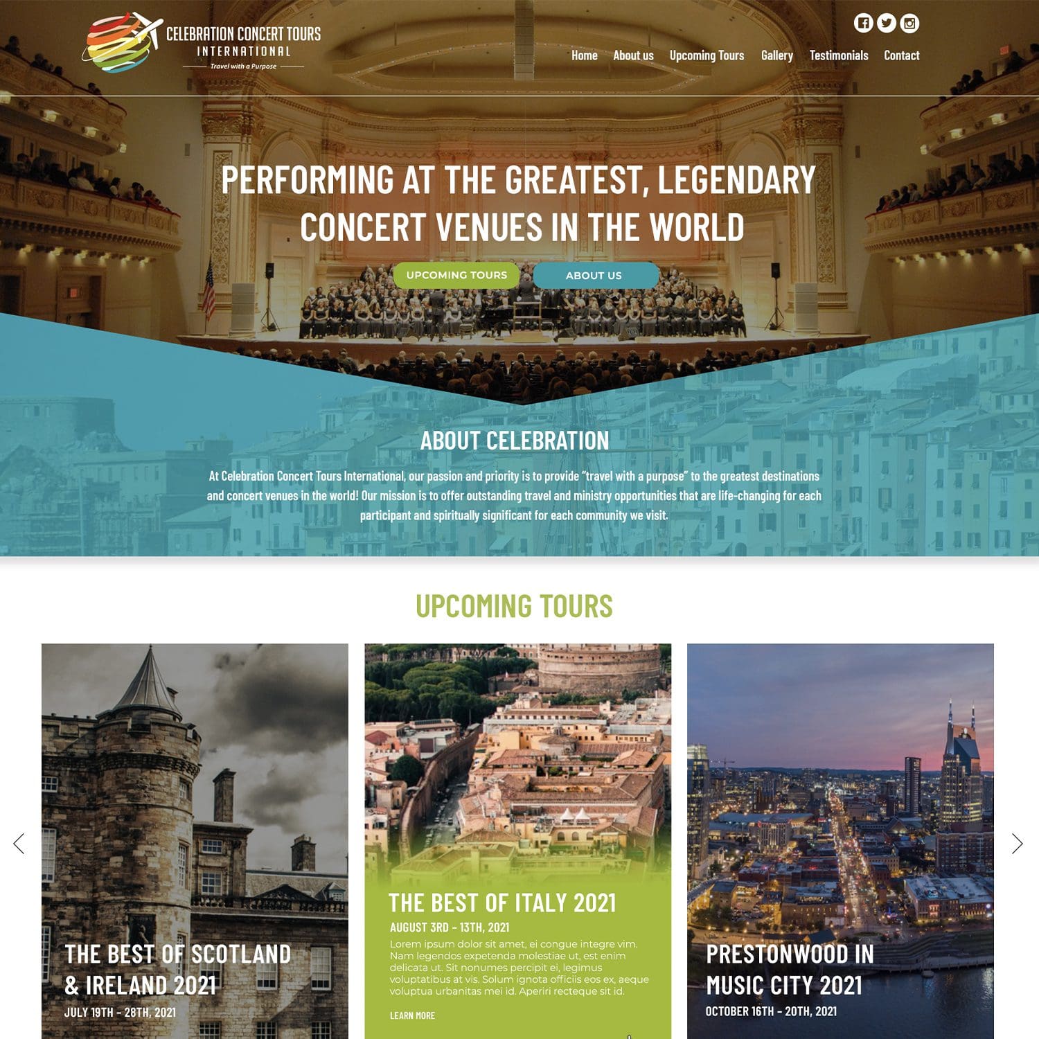 concert venue tour service website - JLB, Best Web Design and Web Development Company in Nashville, Brentwood, and Franklin