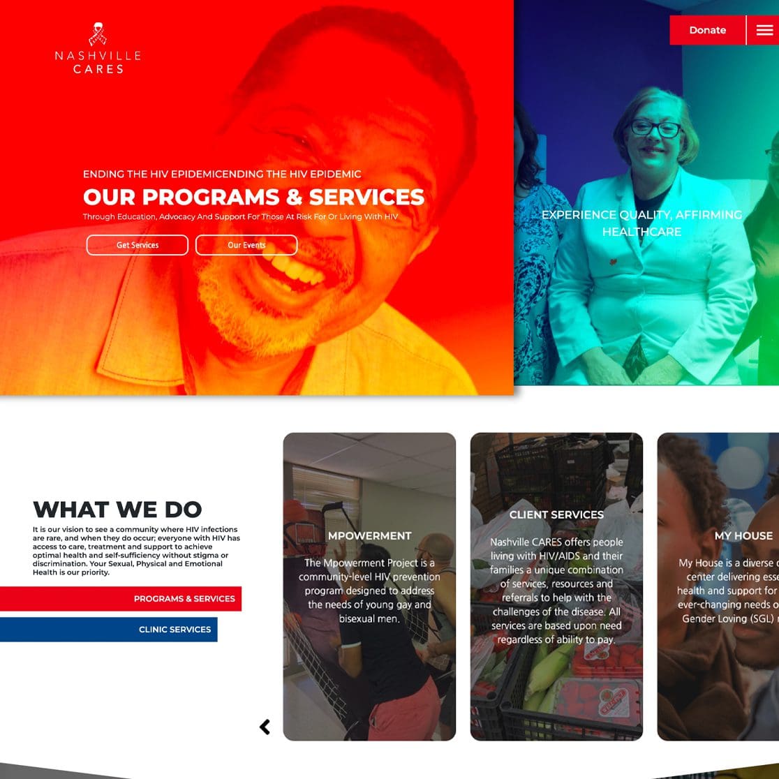 Nashville Cares Screenshot - Website Design Inspiration from a Nashville Web Design Company
